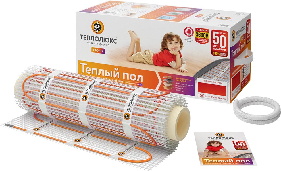 Нагревательный мат Теплолюкс Tropix МНН-720-4.5 160Вт/м² 4.5м² 720Вт