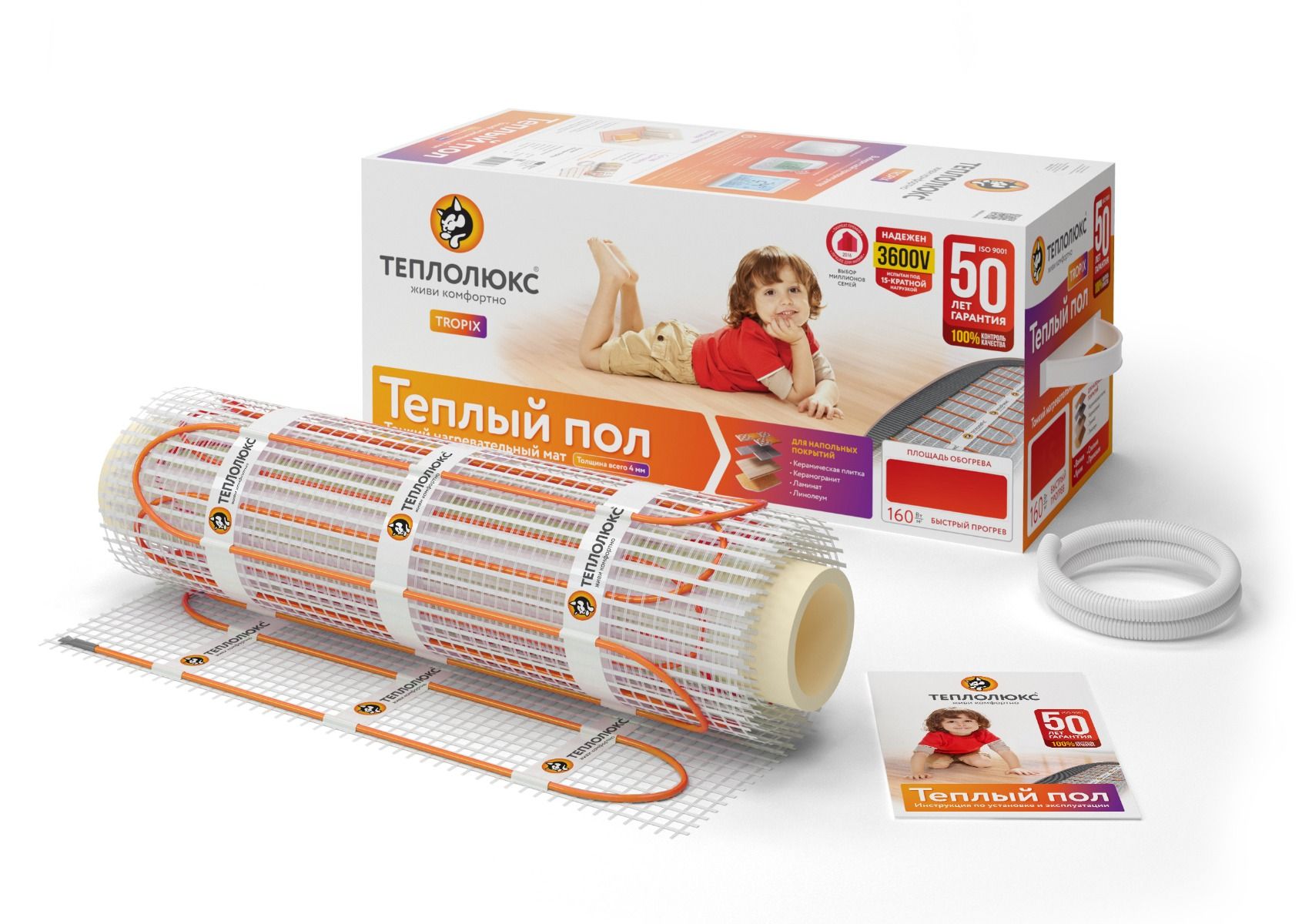 Нагревательный мат Теплолюкс Tropix МНН-1280-8,0 160 Вт/м2 8м2 1280 Вт купить с доставкой по РФ