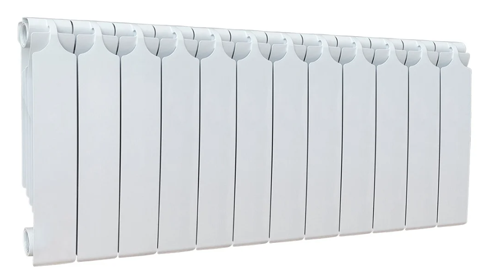 Радиатор отопления Теплоприбор БР1-350/12 НПЛ биметаллический, с межосевым расстоянием 350мм, 12 секции, нижнее подключение слева купить с доставкой по РФ
