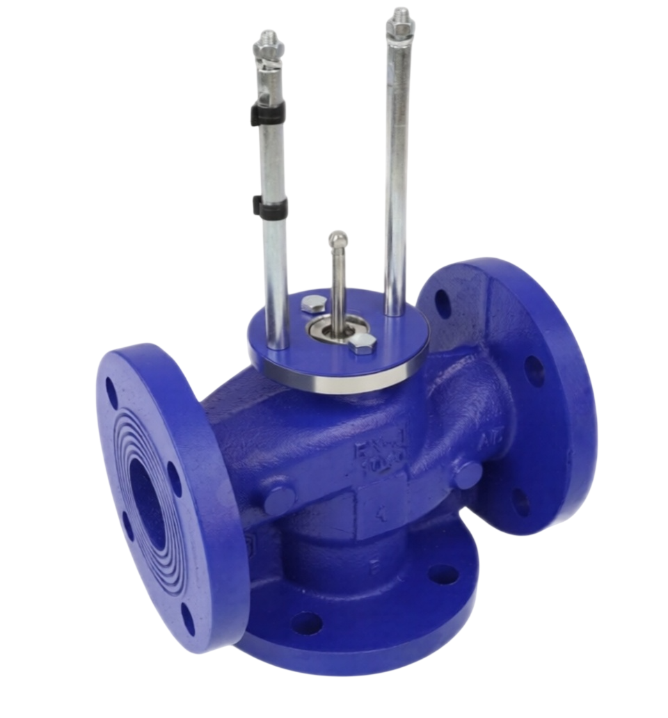 Клапан трехходовой смесительный регулирующий редукционный Теплосила TRV-3-100-160 купить с доставкой по РФ