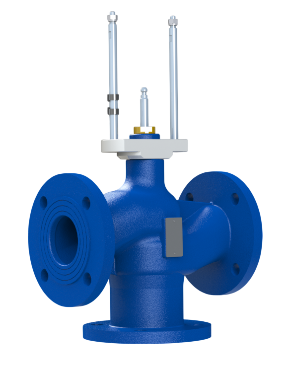 Клапан трехходовой смесительный регулирующий редукционный Теплосила TRV-3-150-315 купить с доставкой по РФ