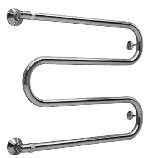 Электрический полотенцесушитель ТЕРМОДИЗАЙН нерж. М (с полкой) (AISI 304) H=500, W=500 купить с доставкой по РФ