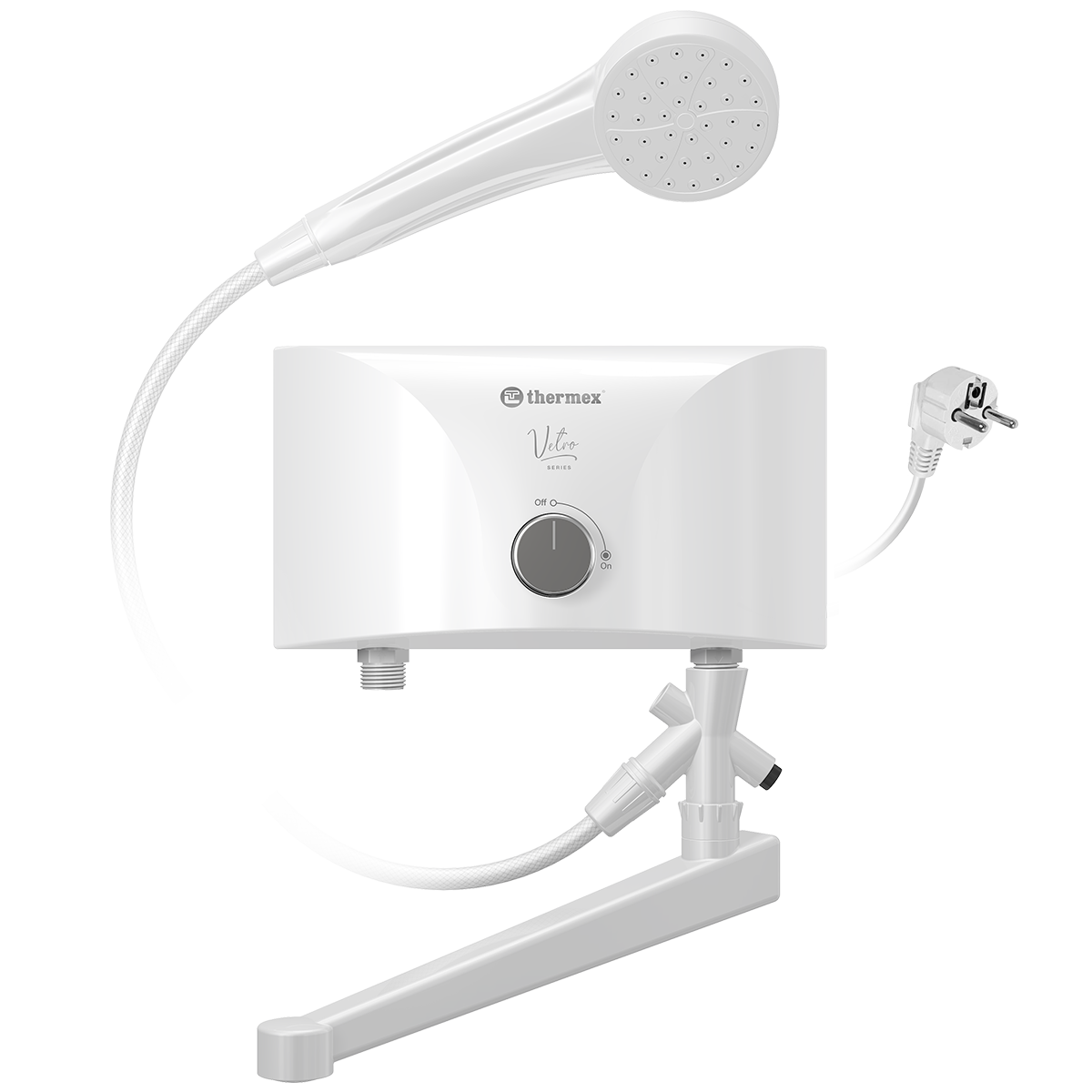 Электроводонагреватель проточный THERMEX Vetro 3500 combi