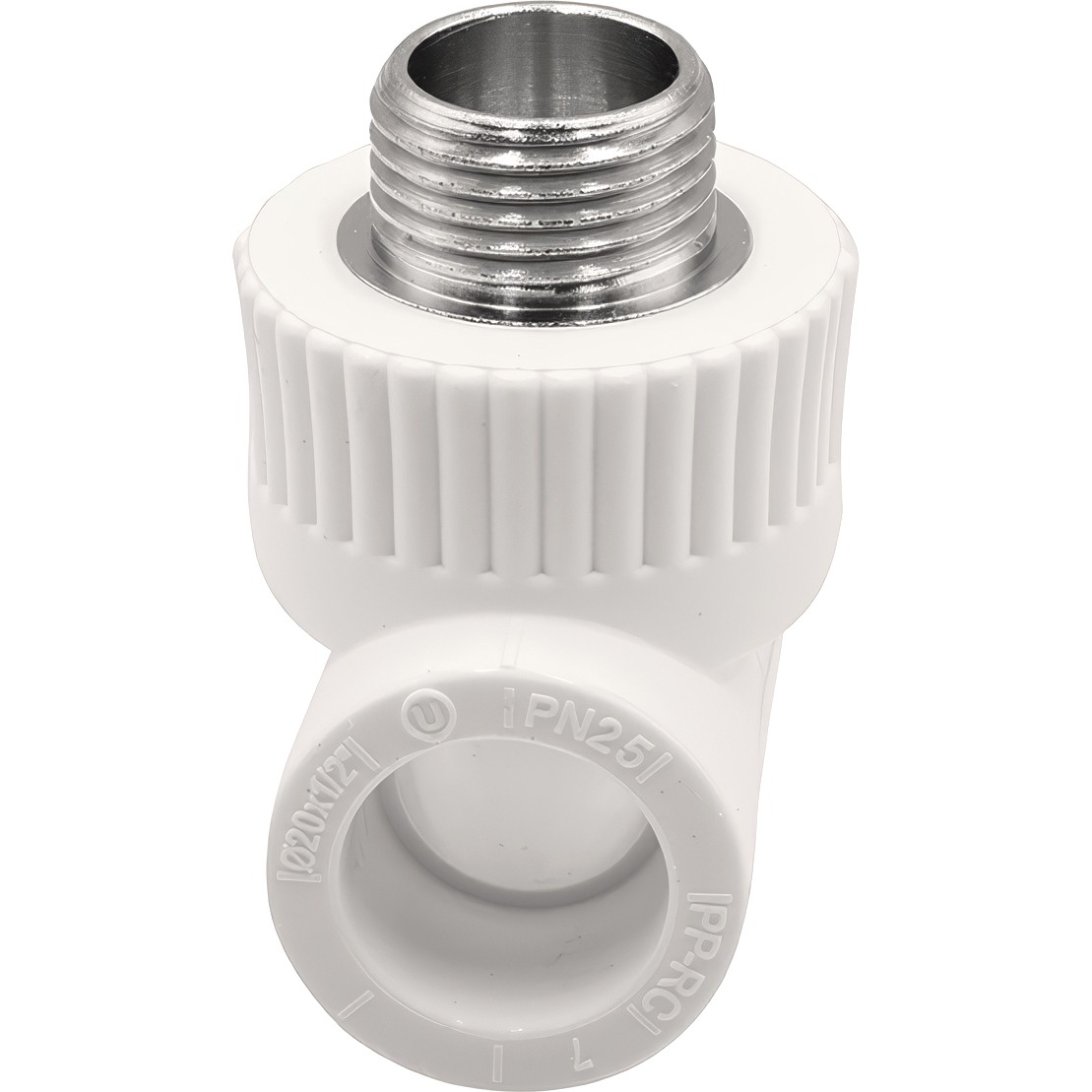 Тройник THERMOLIGHT комбинированный PP-R НР 25х1/2х25 белый (5/105)