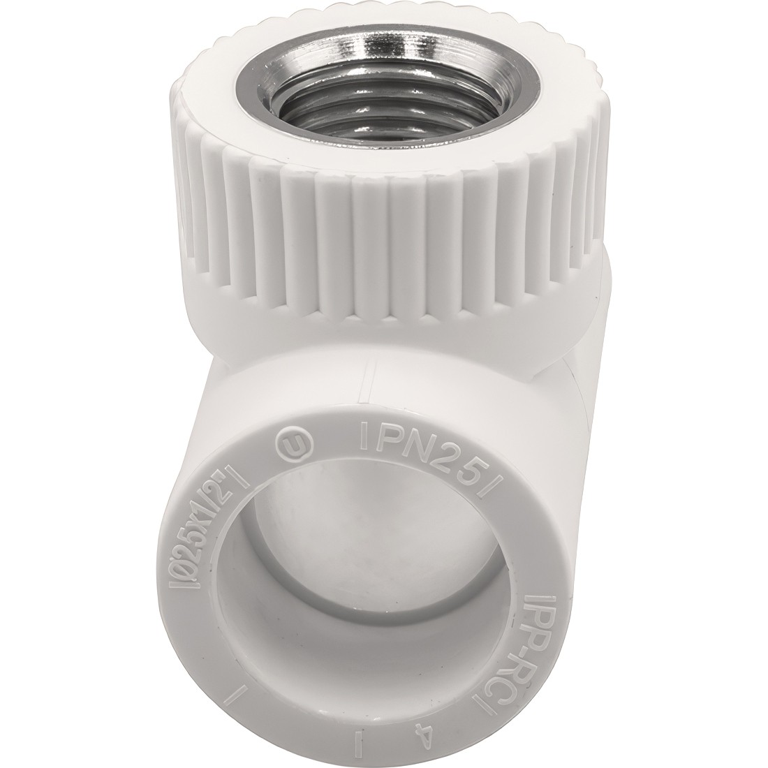 Тройник THERMOLIGHT комбинированный PP-R ВР 32х3/4х32 белый (10/60)