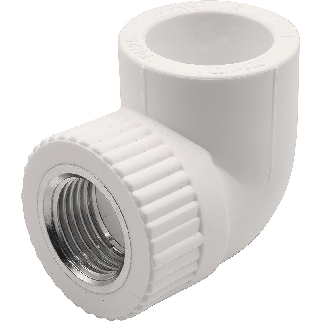 Угольник THERMOLIGHT комбинированный PP-R ВР 25х3/4" белый (20/120)