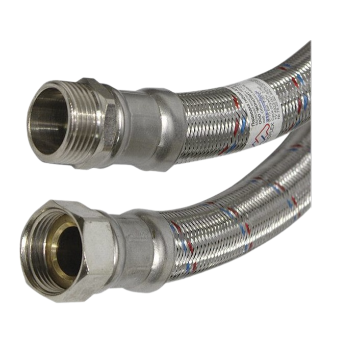 Подводка для бака TIM 1" x 1,0 м. прямая г/ш нержавеющая сталь