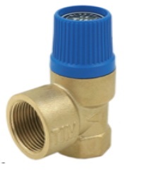 Клапан предохранительный мембранный  TIM BL22FF  1/2"х 3/4"г/г-6 бар синий купить с доставкой по РФ