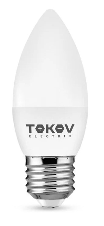 Лампа светодиодная TOKOV ELECTRIC 7Вт С37 3000К Е14 176-264В
