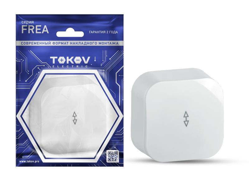 Переключатель TOKOV ELECTRIC 1-кл. ОП Frea 10А IP20 250В АБС-пластик бел.