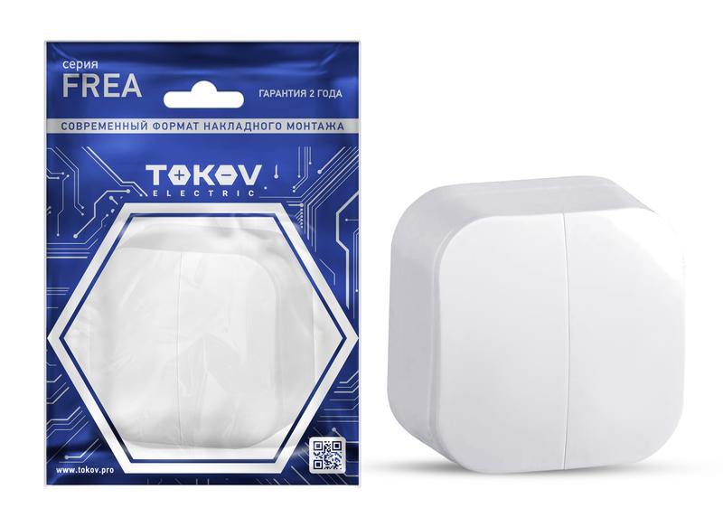 Выключатель TOKOV ELECTRIC 2-кл. ОП Frea 10А IP20 250В АБС-пластик бел.