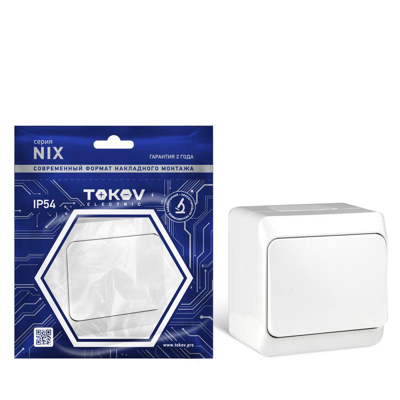 Выключатель TOKOV ELECTRIC 1-кл. ОП Nix 10А IP54 250В бел.