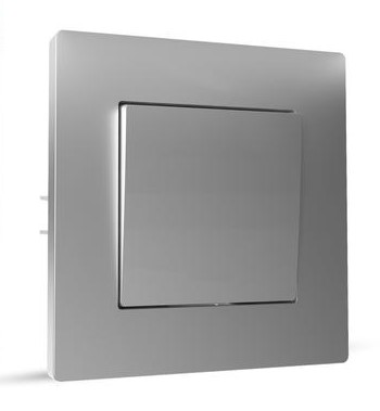 Выключатель TOKOV ELECTRIC 1-кл. СП Pixel 10А IP20 в сборе алюм.