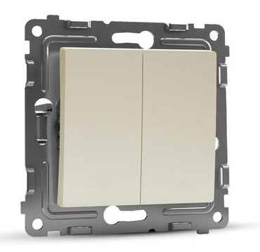 Выключатель TOKOV ELECTRIC 2-кл. СП Pixel 10А IP20 механизм беж.