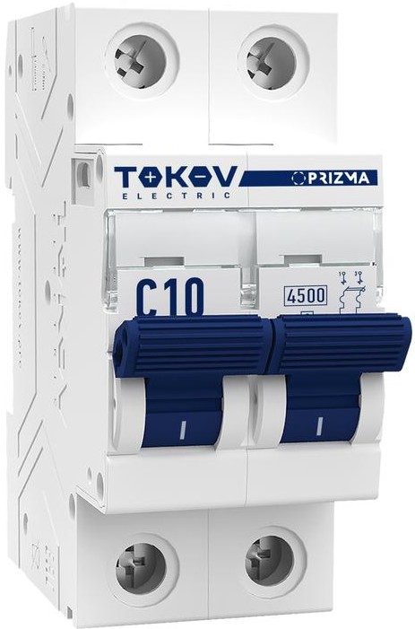Выключатель автоматический TOKOV ELECTRIC PRIZMA модульный 2П 40А 6кА х-ка C