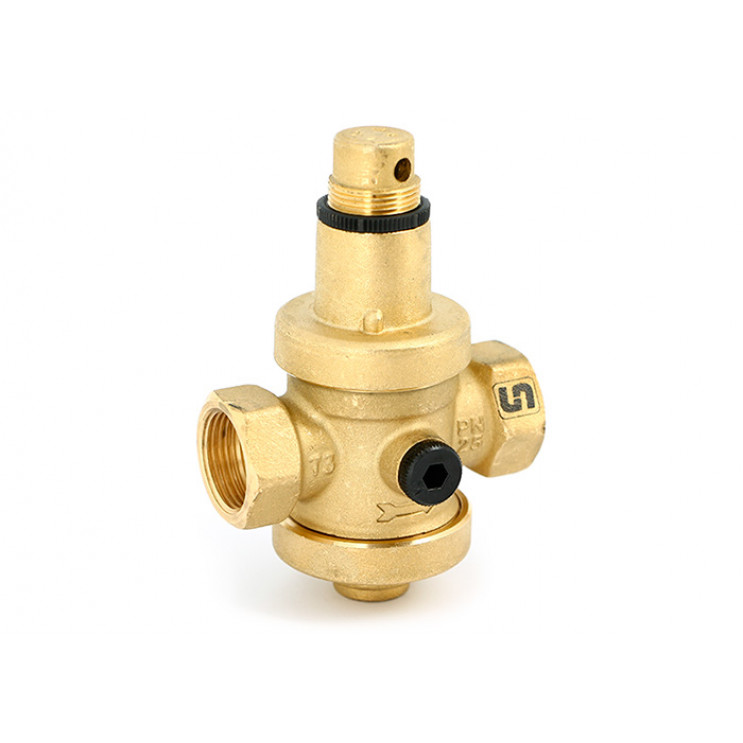 Редуктор давления Uni-fitt 3/4" В 0,5-6 бар PN25 с отверстием под аксиальный манометр 1/4" купить с доставкой по РФ