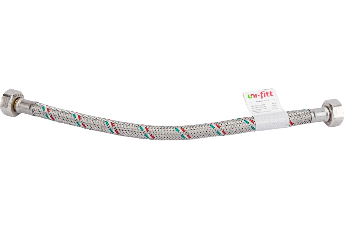 Гибкая подводка Uni-Fitt ВВ 1/2" 150 см DN 8 оплётка из нерж. стали