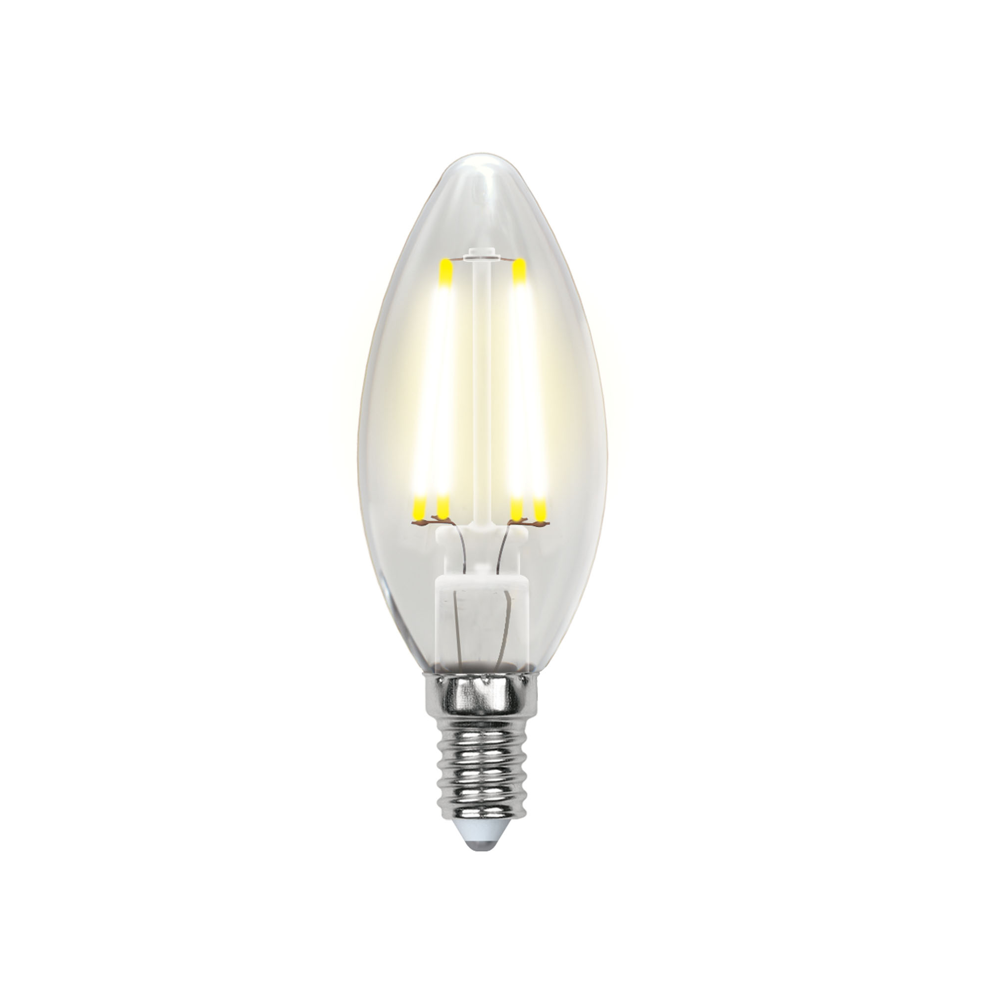 Лампа светодиодная Uniel Air филаментная 3000K прозрачная LED-C35-6W/WW/E14/CL GLA01TR