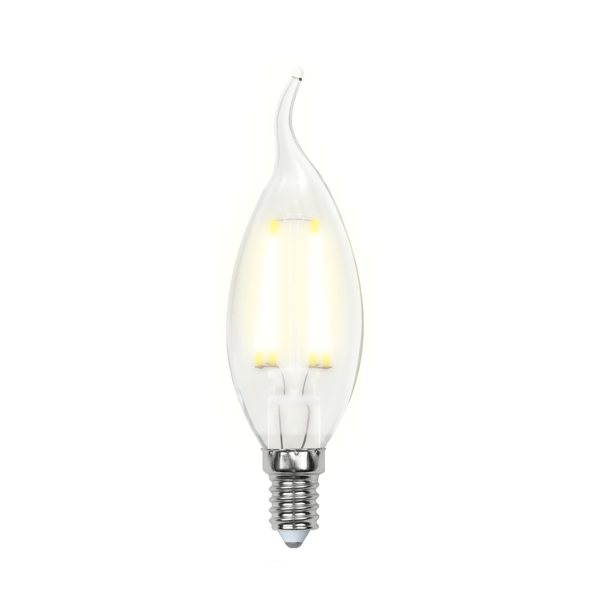 Лампа светодиодная Uniel Air филаментная 3000K прозрачная LED-CW35-7,5W/WW/E14/CL GLA01TR