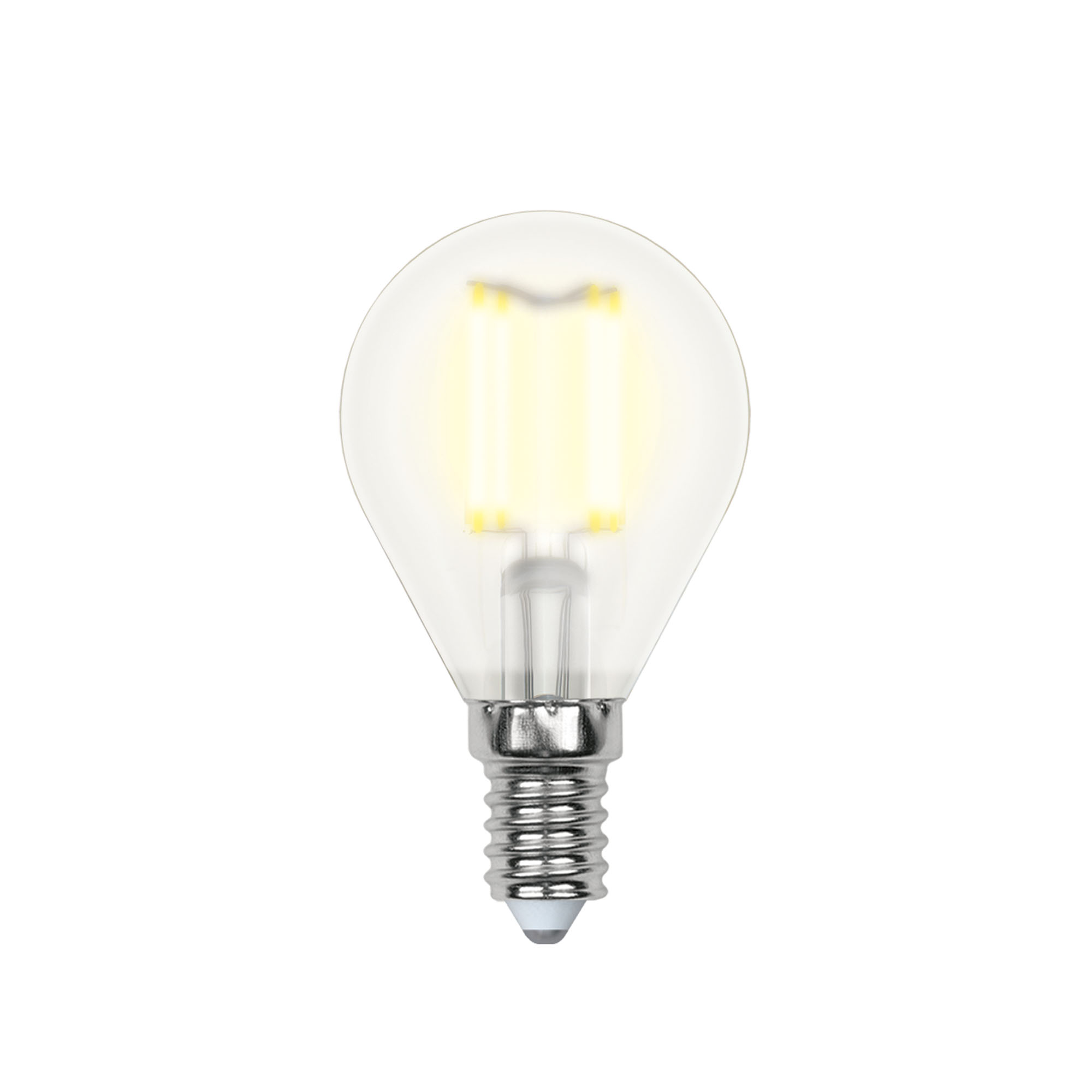 Лампа светодиодная Uniel Air филаментная 3000K прозрачная LED-G45-7,5W/WW/E14/CL GLA01TR
