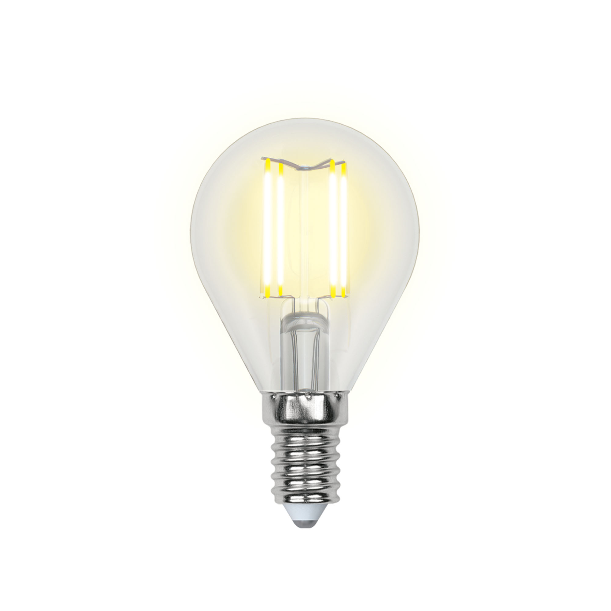 Лампа светодиодная Uniel Air филаментная 4000K прозрачная LED-G45-7,5W/NW/E14/CL GLA01TR