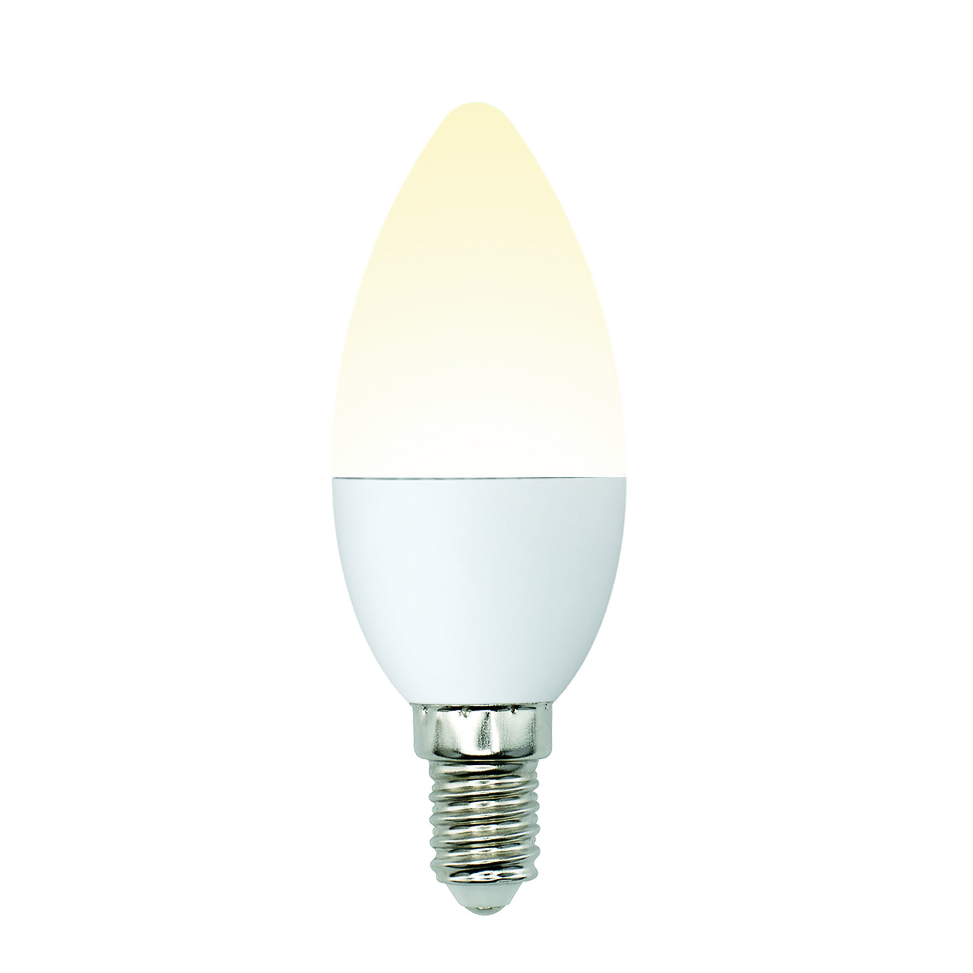 Лампа светодиодная Uniel Multibright 3000K матовая LED-C37-6W/WW/E14/FR/MB PLM11WH
