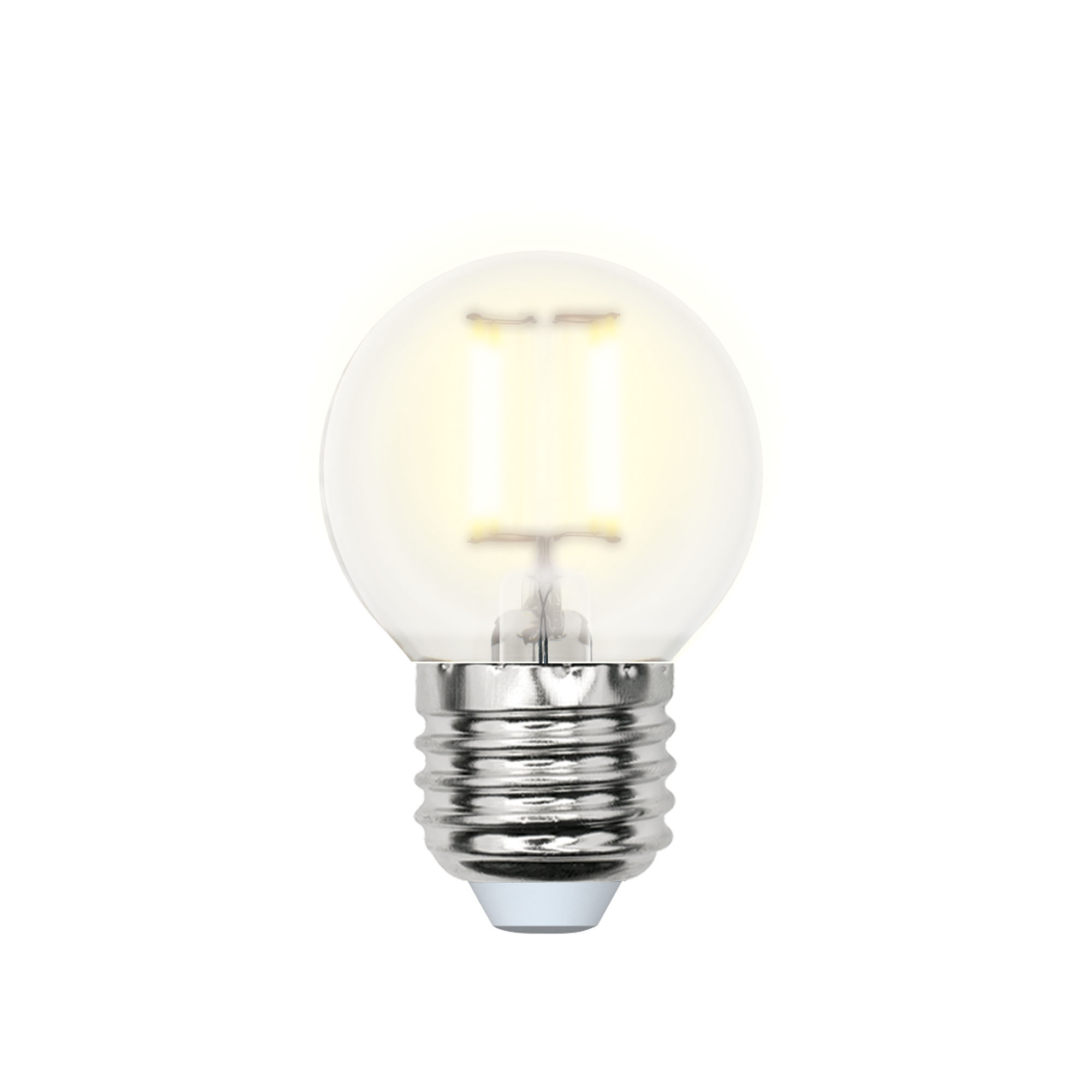 Лампа светодиодная Uniel Sky филаментная 3000K матовая LED-G45-6W/WW/E27/FR PLS02WH