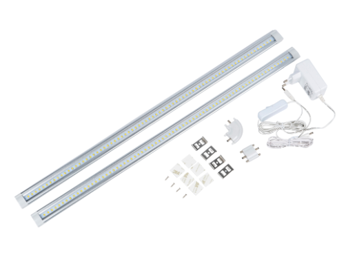 Светильники светодиодные для мебели Uniel ULM-F45-2x6W/4500K IP20 SILVER мех выкл  2*500Лм купить с доставкой по РФ