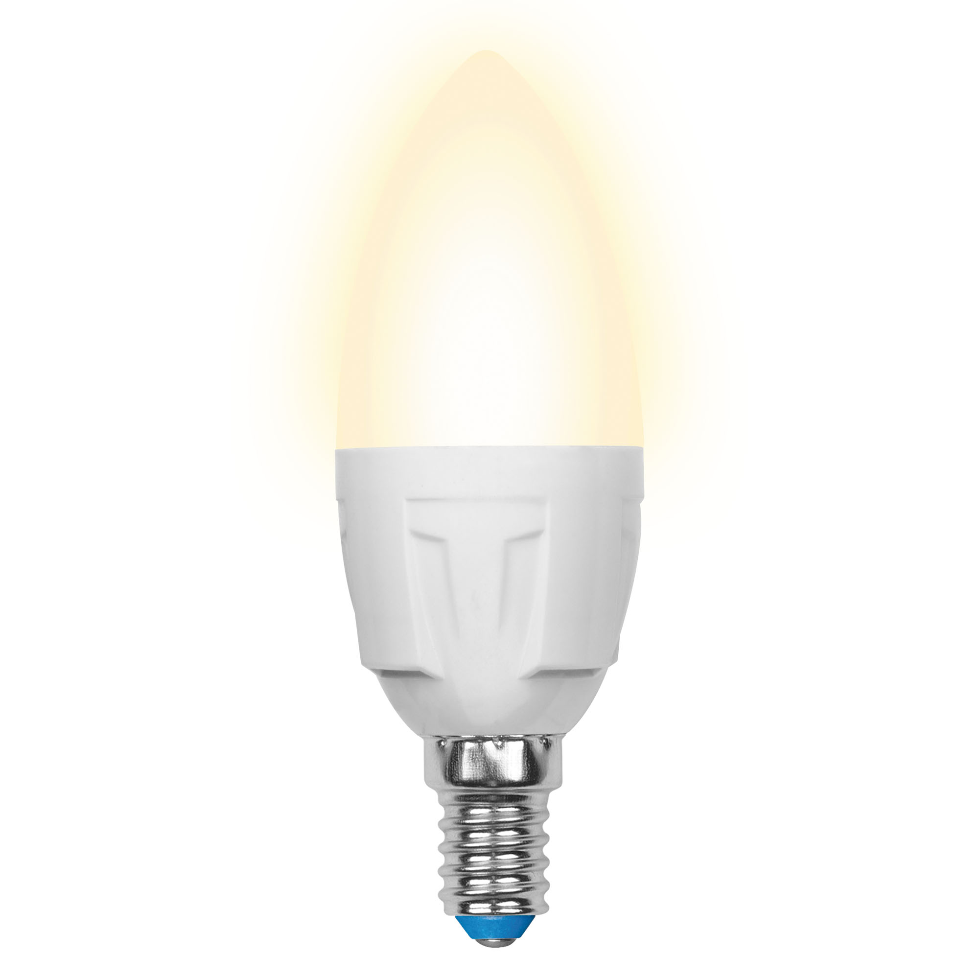 Лампа светодиодная Uniel Яркая 3000K матовая LED-C37 7W/WW/E14/FR PLP01WH