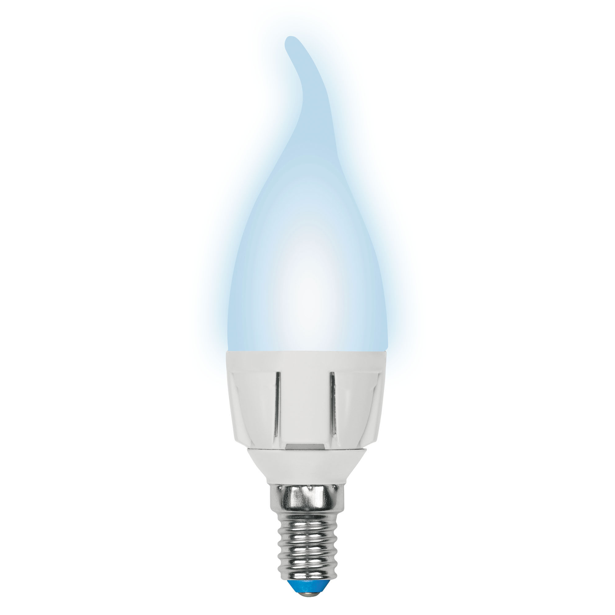 Лампа светодиодная Uniel Яркая 4000K матовая LED-CW37 7W/NW/E14/FR PLP01WH