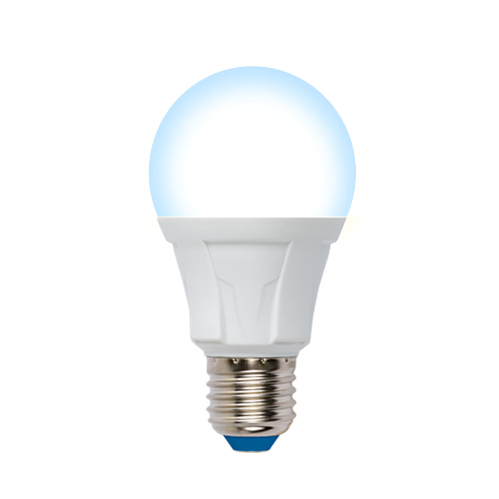 Лампа светодиодная Uniel Яркая диммируемая 6500K матовая LED-A60 10W/6500K/E27/FR/DIM PLP01WH