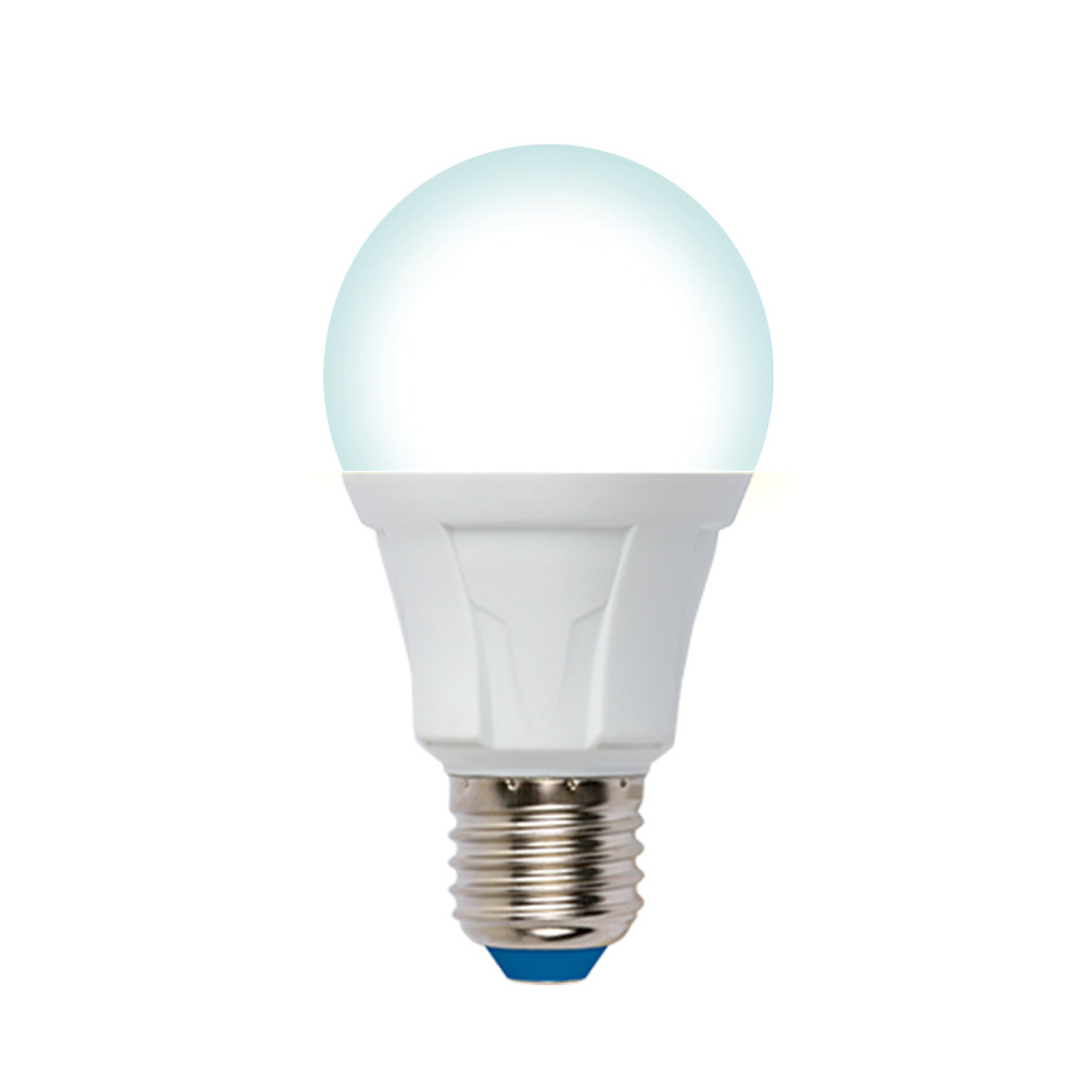 Лампа светодиодная Uniel Яркая диммируемая 4000K матовая LED-A60 10W/4000K/E27/FR/DIM PLP01WH