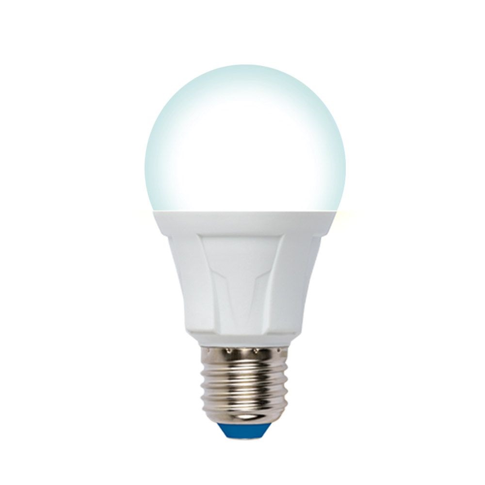 Лампа светодиодная Uniel Яркая диммируемая 4000K матовая LED-A60 12W/4000K/E27/FR/DIM PLP01WH