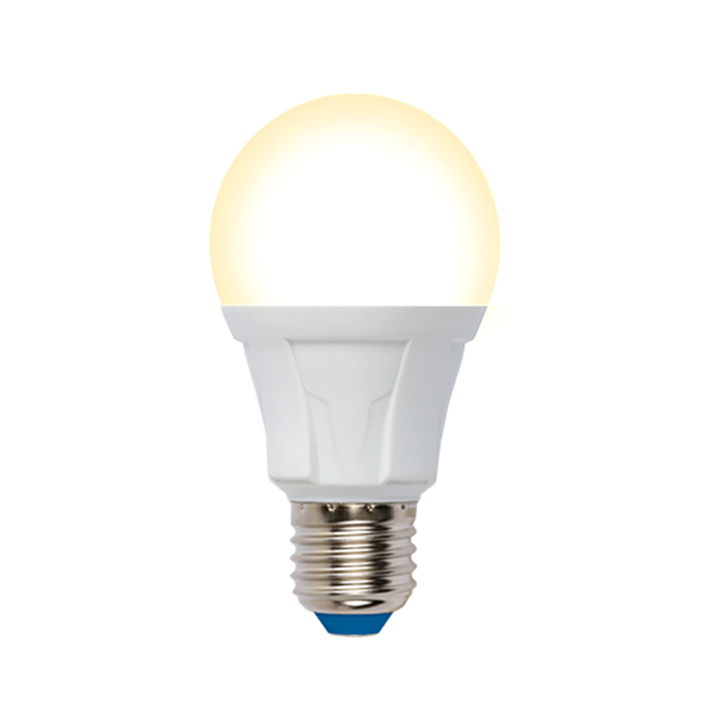 Лампа светодиодная Uniel Яркая диммируемая 3000K матовая LED-A60 12W/3000K/E27/FR/DIM PLP01WH