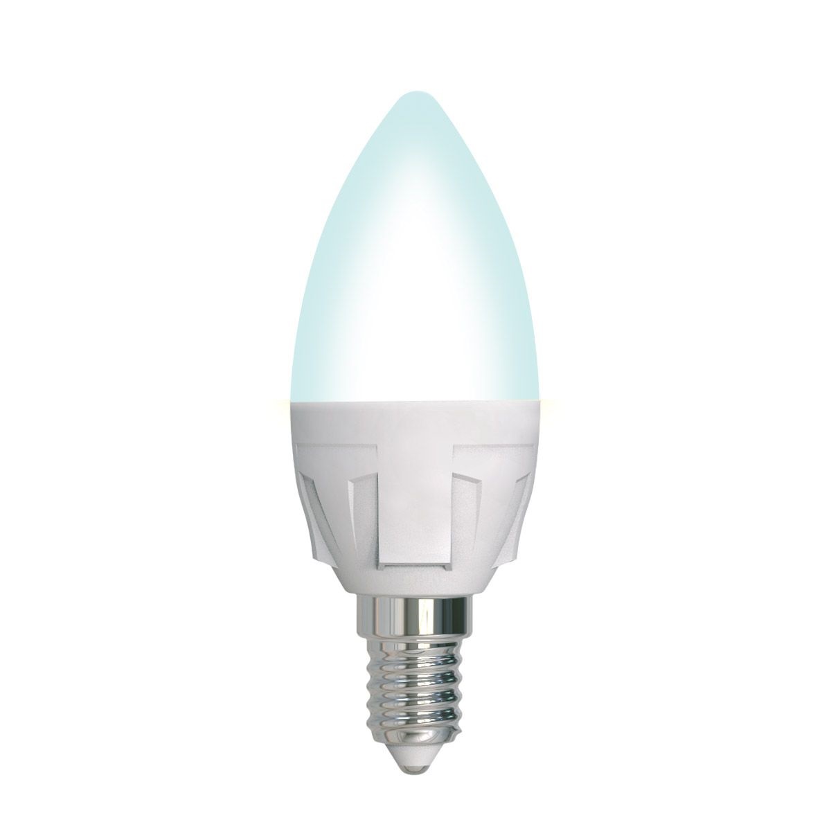Лампа светодиодная Uniel Яркая диммируемая 4000K матовая LED-C37 7W/4000K/E14/FR/DIM PLP01WH