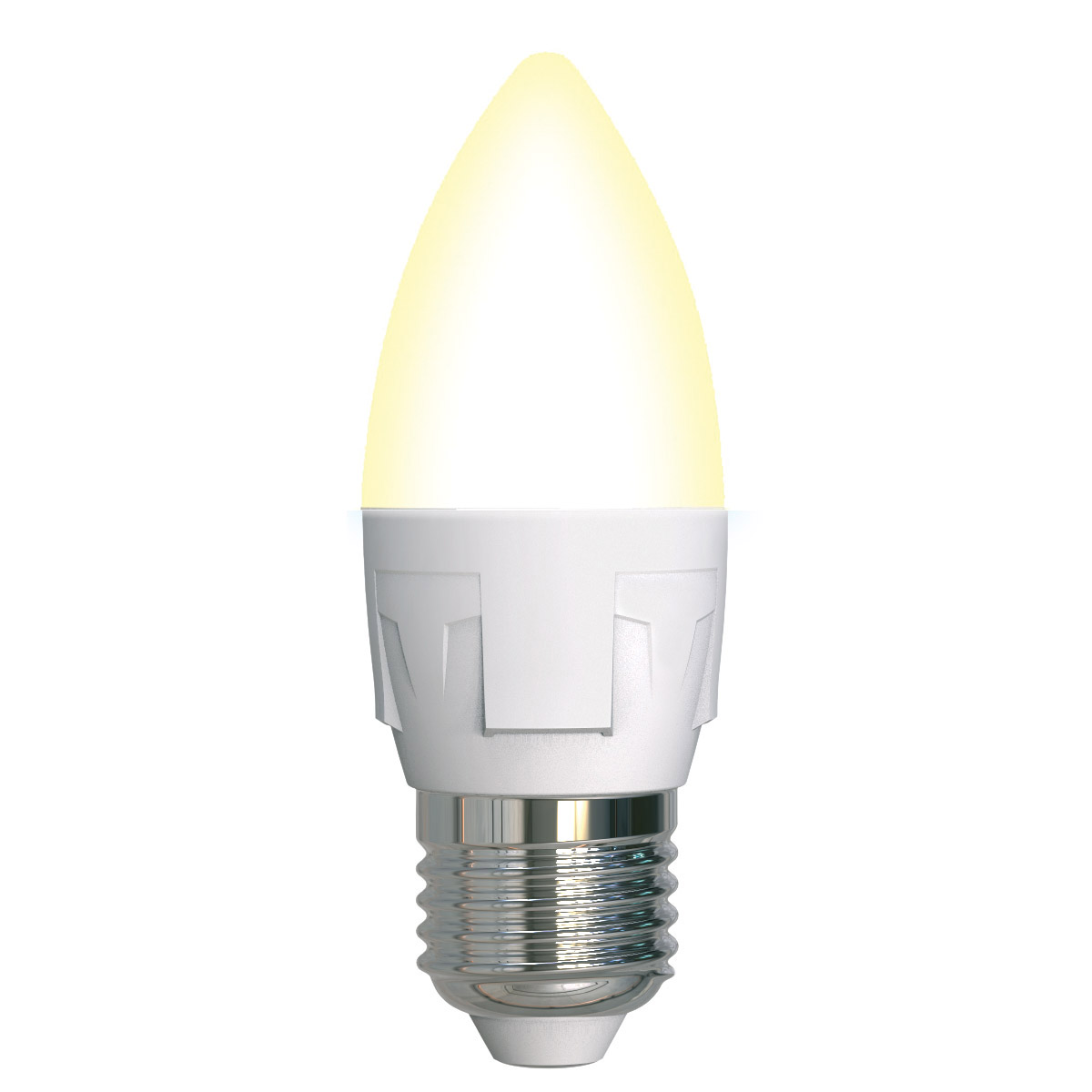 Лампа светодиодная Uniel Яркая диммируемая 3000K матовая LED-C37 7W/3000K/E27/FR/DIM PLP01WH