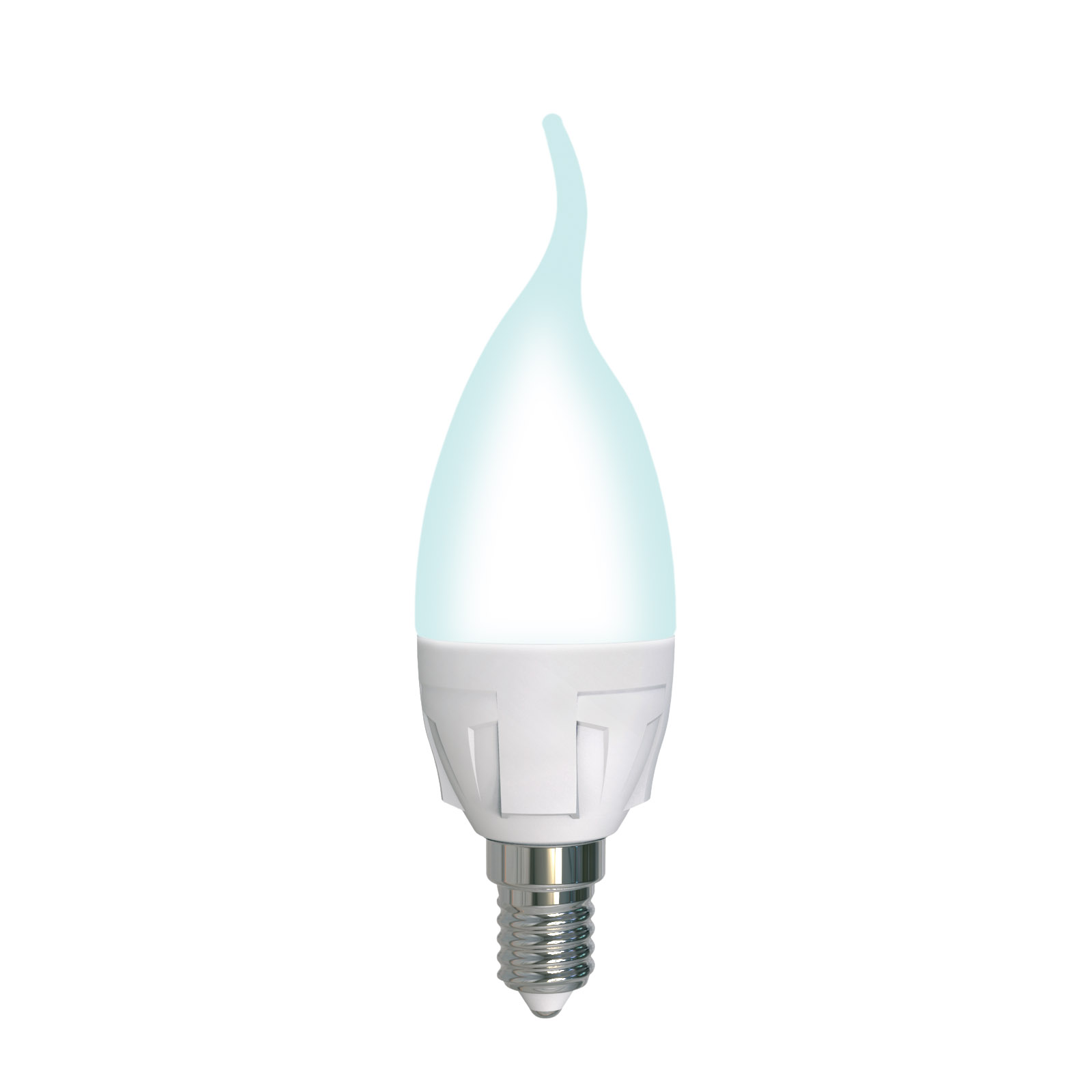 Лампа светодиодная Uniel Яркая диммируемая 4000K матовая LED-CW37 7W/4000K/E14/FR/DIM PLP01WH