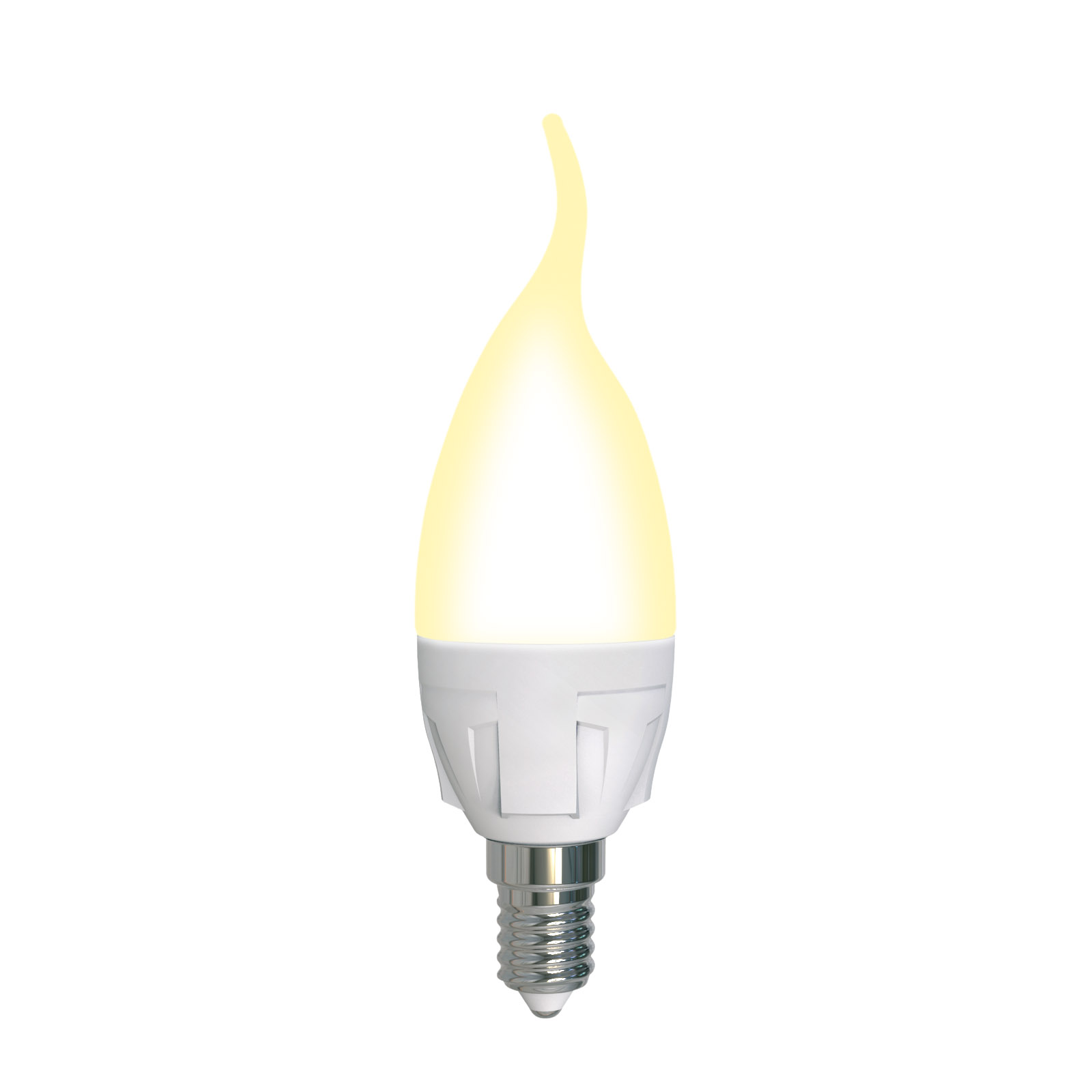 Лампа светодиодная Uniel Яркая диммируемая 3000K матовая LED-CW37 7W/3000K/E14/FR/DIM PLP01WH