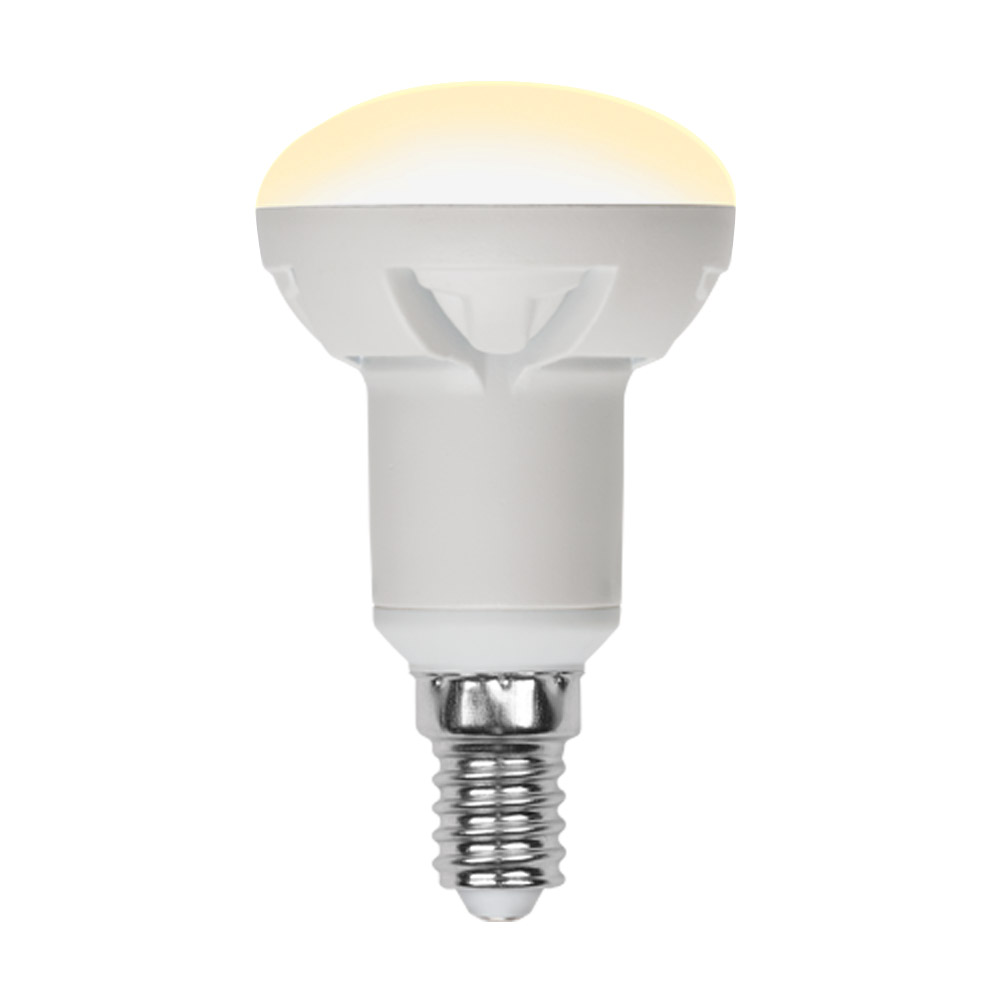 Лампа светодиодная Uniel Яркая диммируемая 3000K матовая LED-R50 7W/3000K/E14/FR/DIM PLP01WH