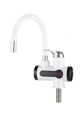 Проточный кран-водонагреватель UNIPUMP BEF-008AF с дисплеем и гибким изливом (силикон)