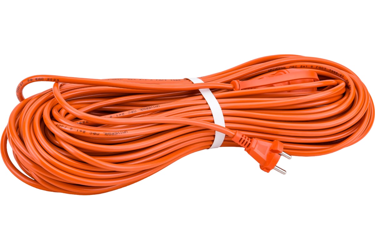 Удлинитель-шнур 1х40м без заземл. 10А IP54 УШ-10 ПВС 2х1 UNIVersal 9632783