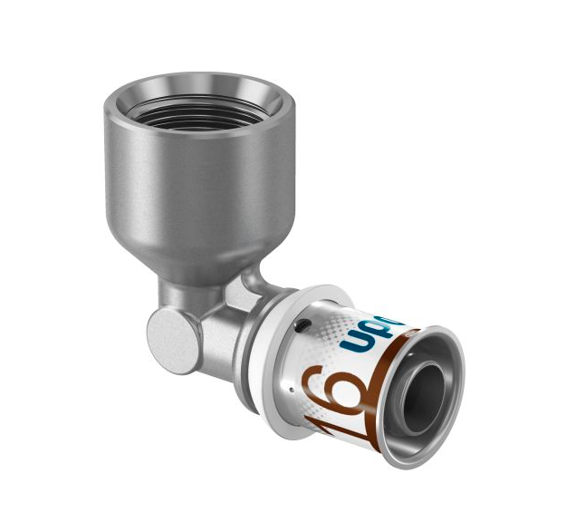 Угольник МП пресс латунь Дн16х1/2"х90гр ВР Ру10 Uponor купить с доставкой по РФ