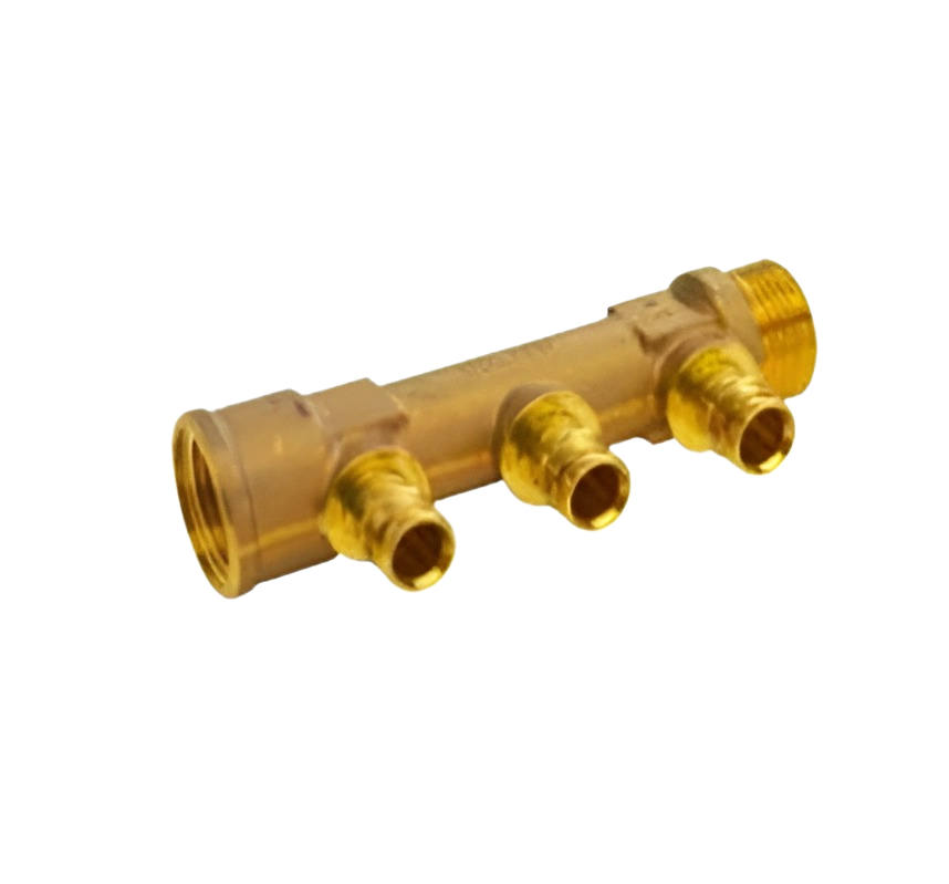 Коллектор Uponor Q&E 3/4' НВ х 3 выходов 16 межосевое 35 мм DR-латунь