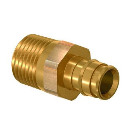 Штуцер usystems с наружной резьбой латунный для труб PE-Xa 16-R1/2'НР, тип 1 '100Ф