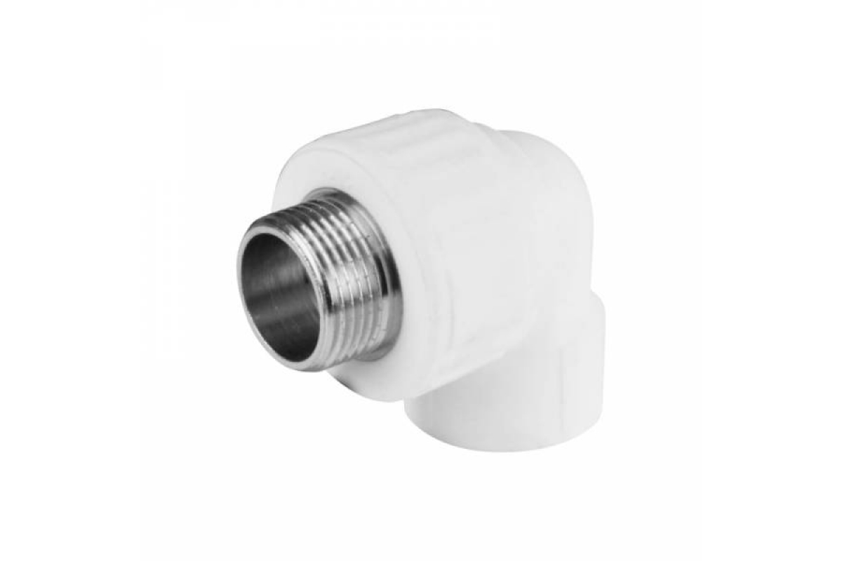 Угольник PP-R VALFEX белый комбинированный Дн32х1/2" НР