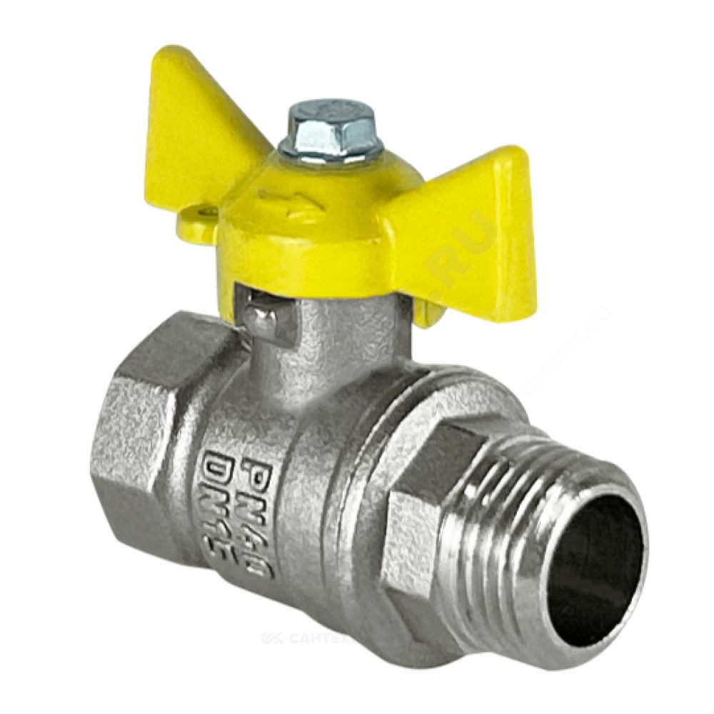 Кран шаровой VALFEX Ду20 Ру40 рчука-бабочка 11Б27фтМ