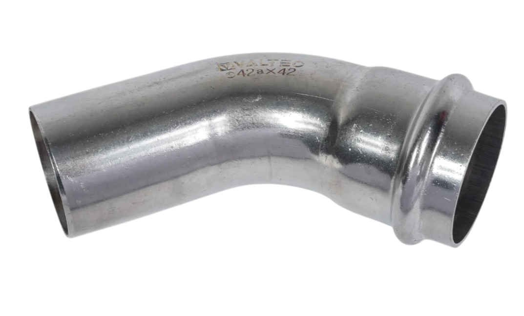 Фитинг Valtec из нержавеющей стали – пресс-угольник 45° внутренний/наружный VTI.958.I.004242 купить с доставкой по РФ