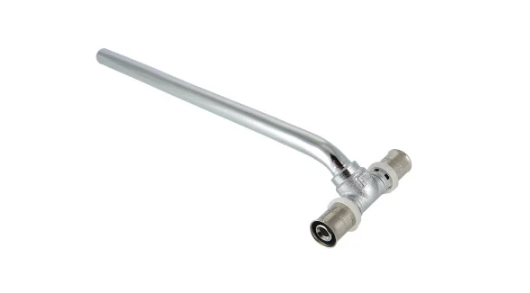 Пресс-фитинг – тройник с хромированной трубкой купить с доставкой по РФ