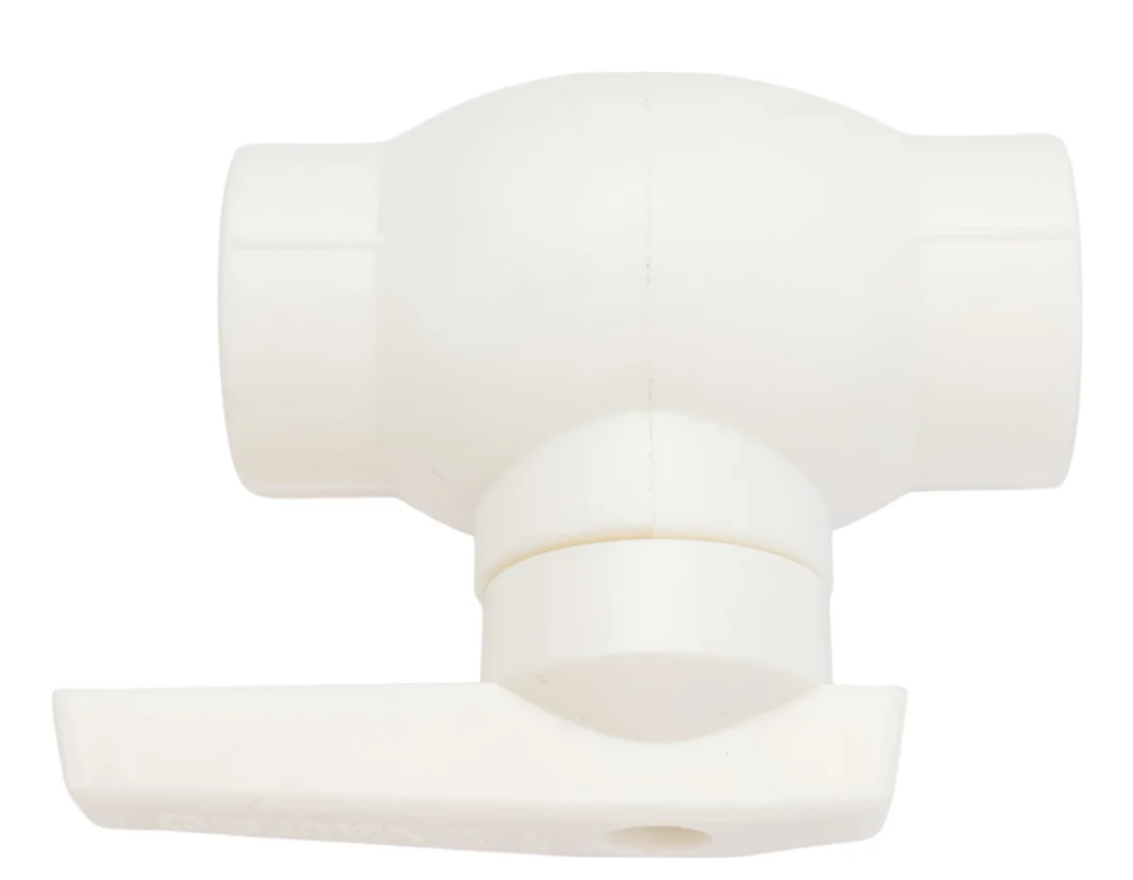 Кран VALTEC полипропиленовый шаровой с латунной обоймой VTP.744.0.025 купить с доставкой по РФ