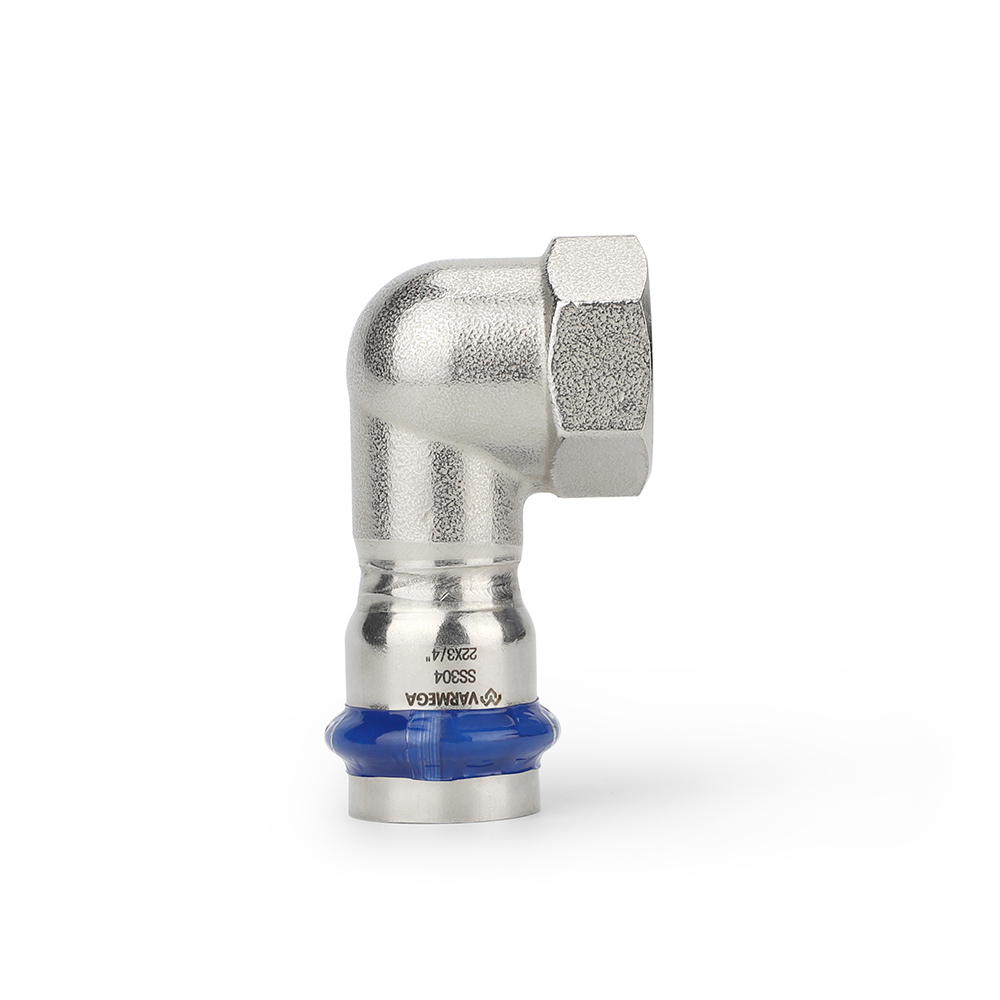 Угольник раструбный Varmega Inox Press 15x1/2" ВР